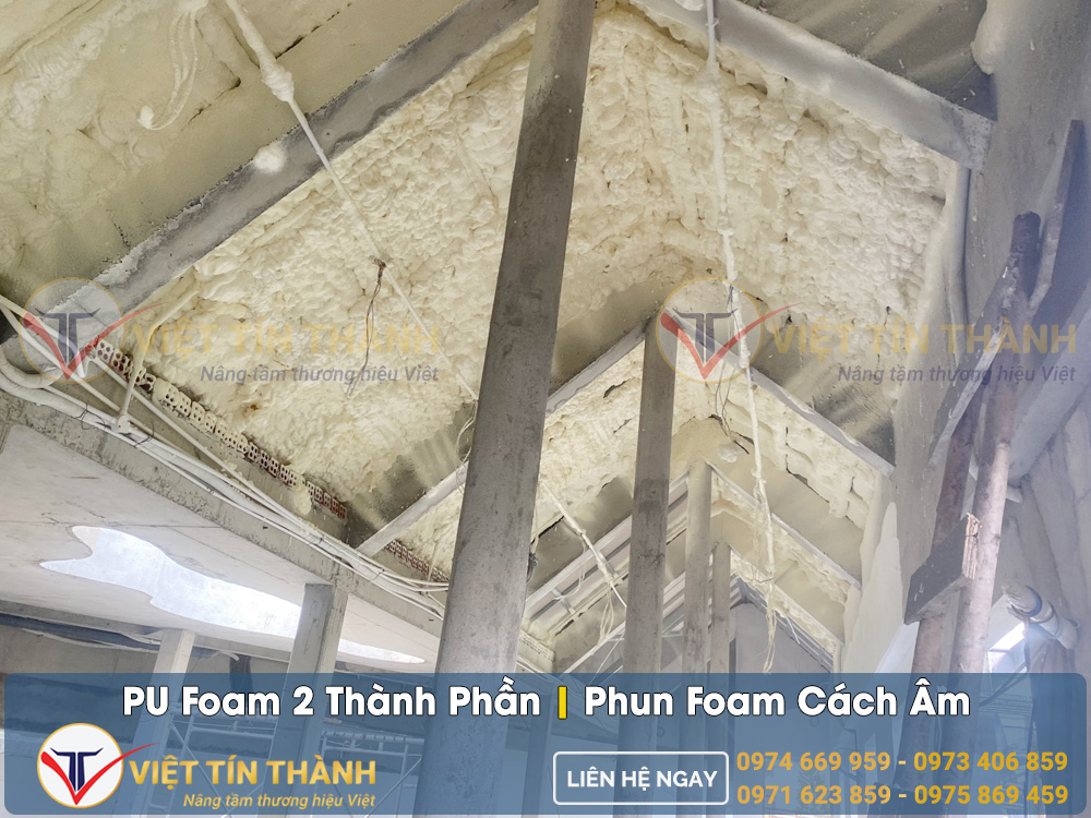 phun pu foam 2 thành phần cách âm 